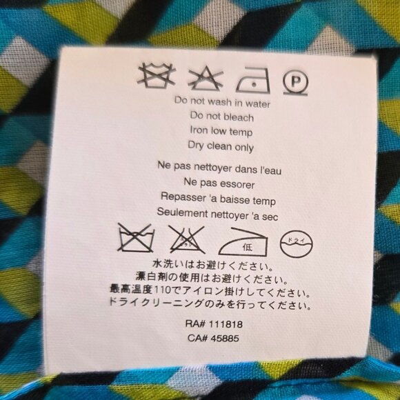 NWT Michael Kors Collection Womens Geometric Print Button-Up Blouse Size 10 - Picture 6 of 7